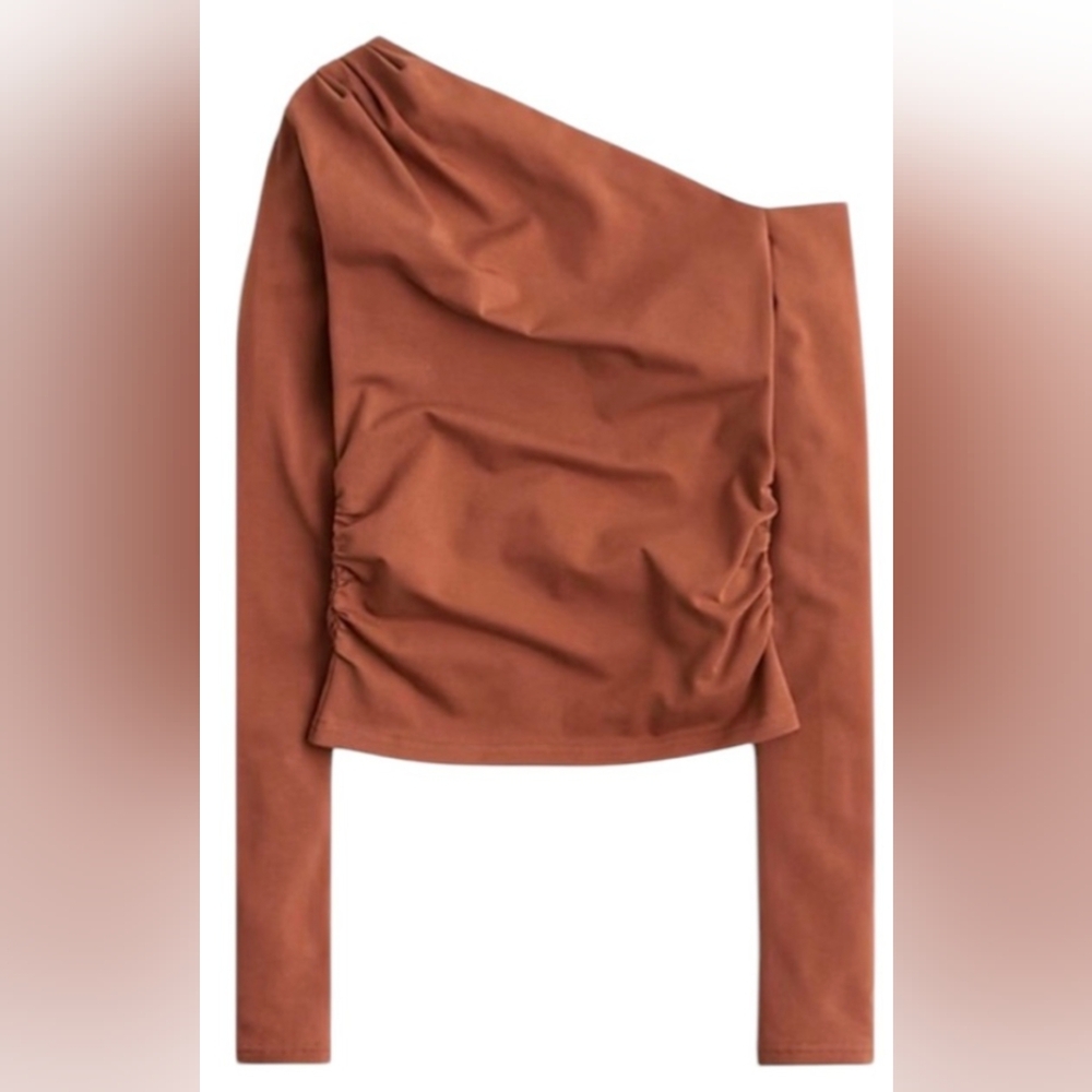 Elegant Brown Off-Shoulder Top